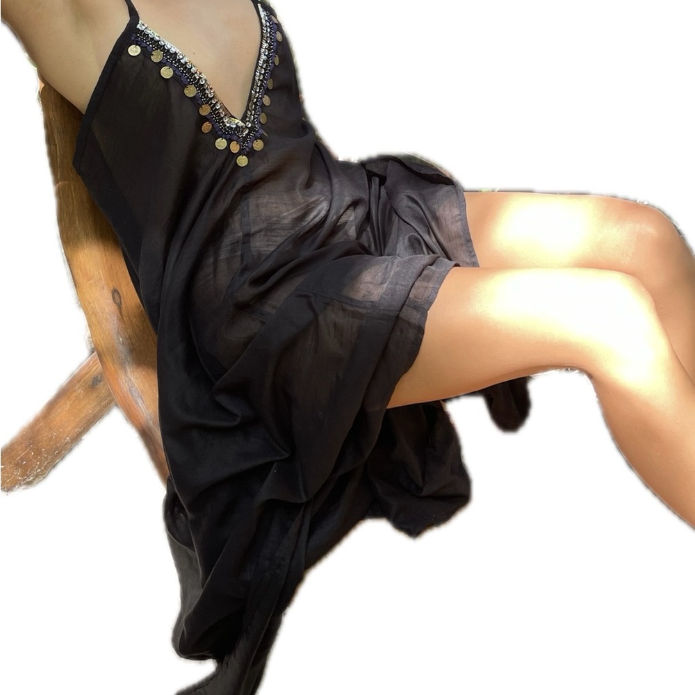 Atmosphere Black Embellished Chemise